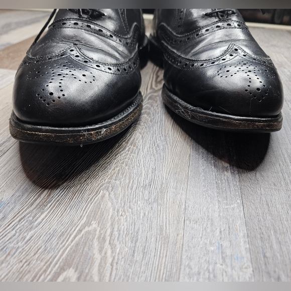 Allen Edmonds Chester shoes Black Oxford wingtips Black Men's 7.5 - Picture 5 of 12